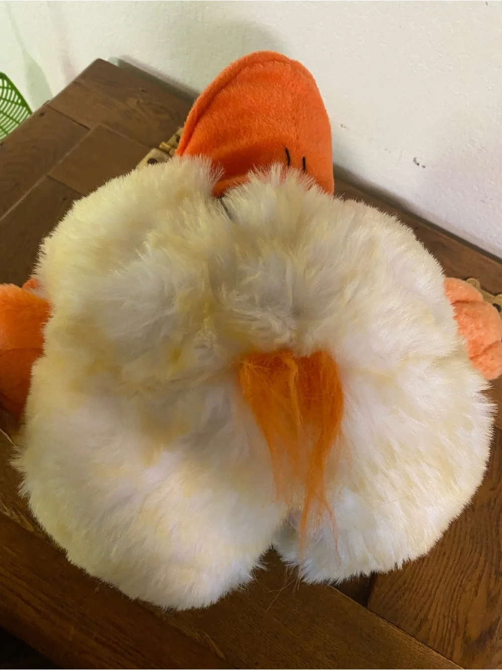 Plush Animated Marionette Duck Hand Puppet Orange & Cream Duck Toy